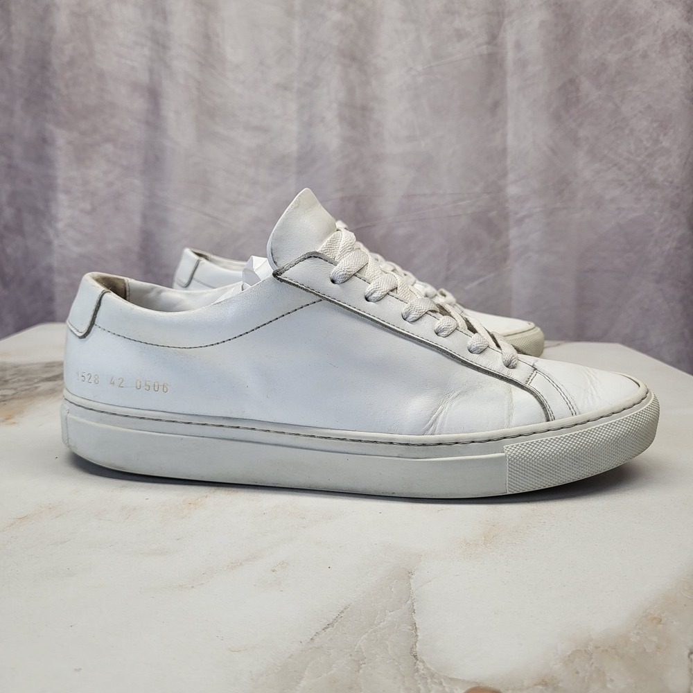 Common Projects Achilles Low Leather Sneakers Size 42/9 Men's White